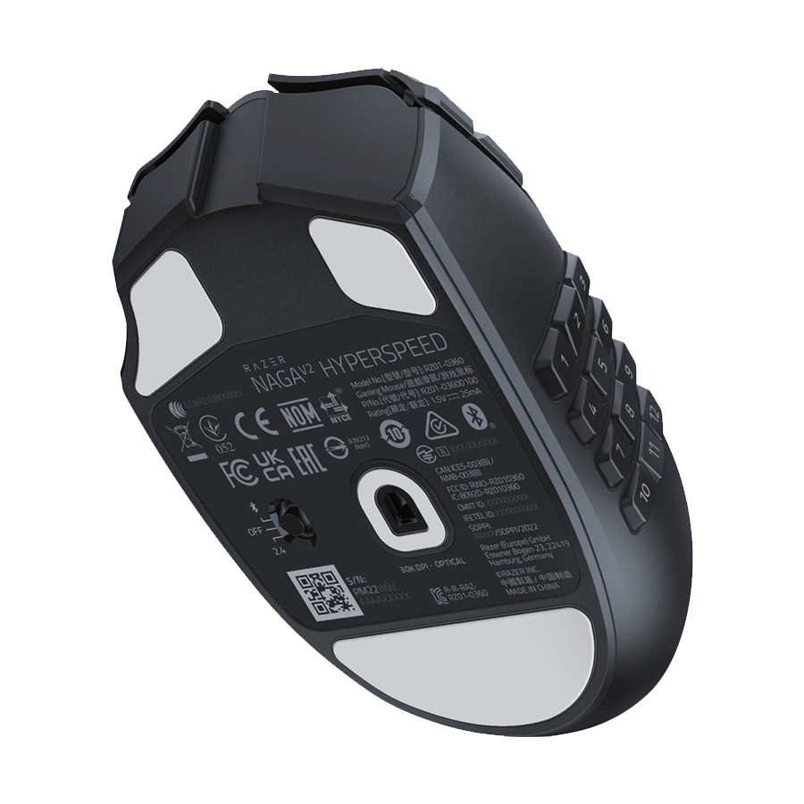 Miš Razer Naga V2 HyperSpeed - Wireless MMO Gaming Mouse - EU Packaging, RZ01-03600100-R3G1 - Image 9