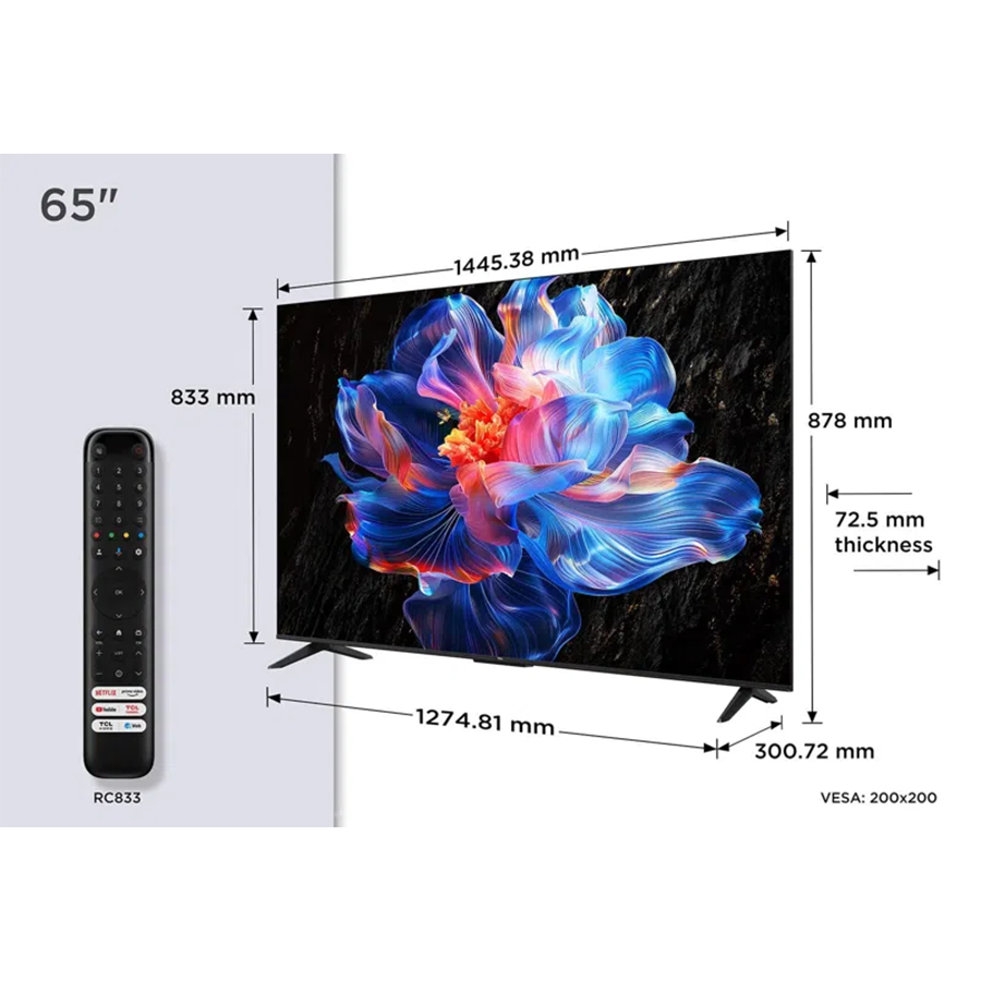 TCL 55"V6C 4K TV Google OS HDR10 HVA Panel Motion Clarity Dolby Audio, AiPQ Processor, 55V6C - Image 5