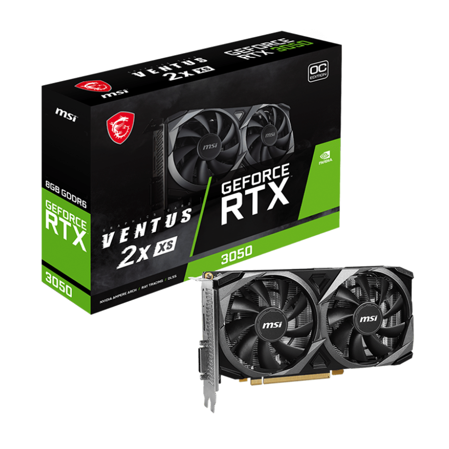 VGA MSI NVidia RTX 3050 VENTUS 2X XS 8G OC GDDR6 128bit, HDMI, DPx3, D0RTX3050VENTUS2XXS8GOC - Image 6