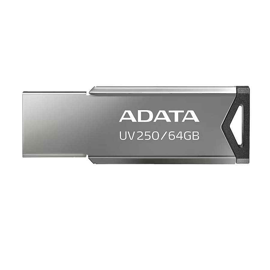 USB Memory stick Adata 64GB UV250 2.0 Silver Metal Style AUV250-64G-RBK - Image 4