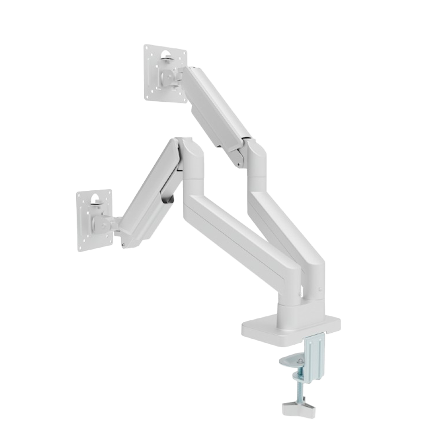 NOSAČ ZA DVA MONITORA GEMBIRD MA-DA2-06-W, montaža na sto, 17" up to 32", up to 10 kg, white - Image 7
