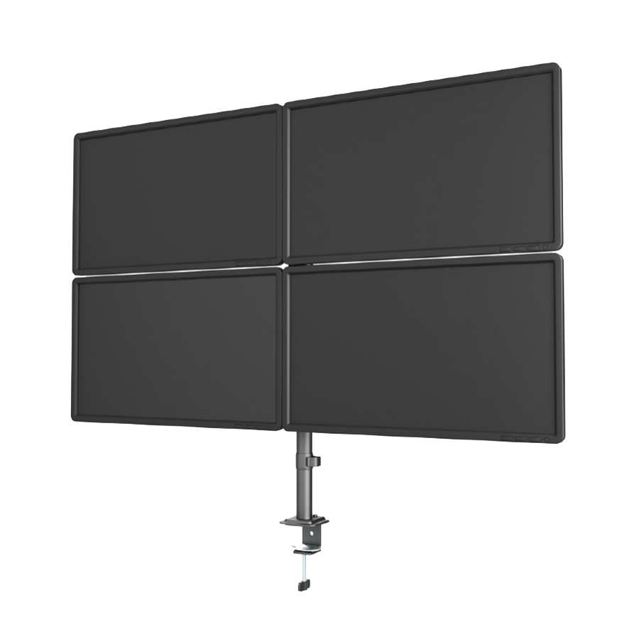 NOSAČ ZA ČETRI MONITORA GEMBIRD MA-D4-01, montaža na stol, (tilting, swivel), 13”-32”, up to 10 kg - Image 11