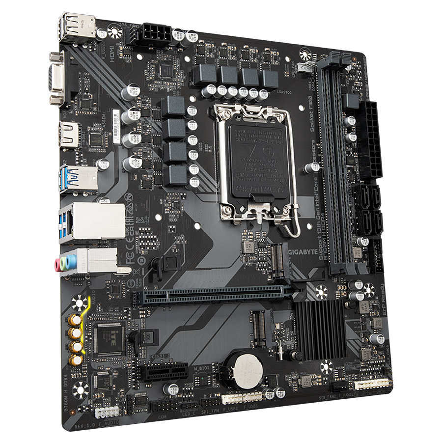 Gigabyte MB B760M H DDR4 LGA1700, 2xDDR4, 2xM.2, 4xSATA 12xUSB, HDMI, DP, mATX - Image 5