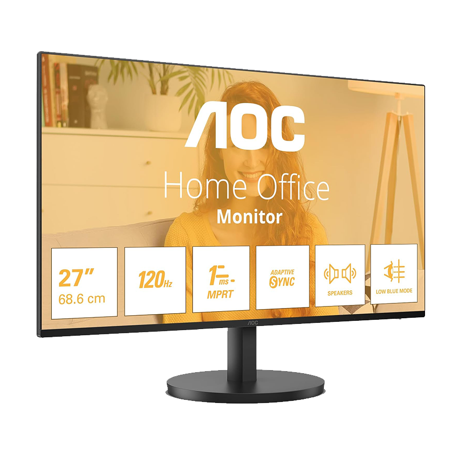 MONITOR AOC 27B31H 27" IPS, 1920x1080, 120Hz, 1ms MPRT, 300 cd/m2, 1500:1, Adaptive Sync, VGA, HDMI, Tilt, Black, VESA, 3y - Image 7