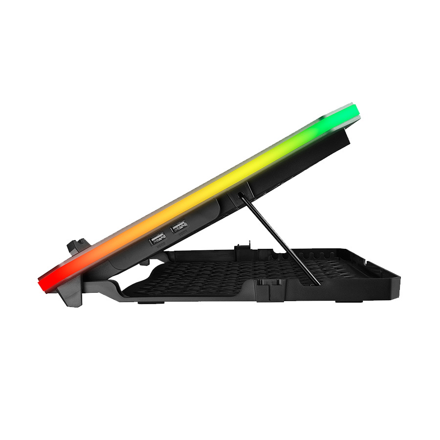 Postolje za notebook gaming Rampage AD-RC34 METAFOR Black 6 Fan RGB Illuminated 10"-19", 36312 - Image 5