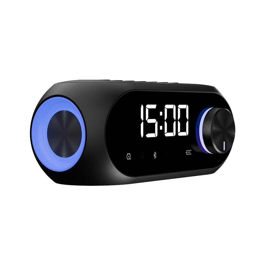 Digitalni sat sa zvučnikom i alarmom za mobitel bluetooth, Asonic AS-W6 1200MAH 5W Black, 40522 - Image 9