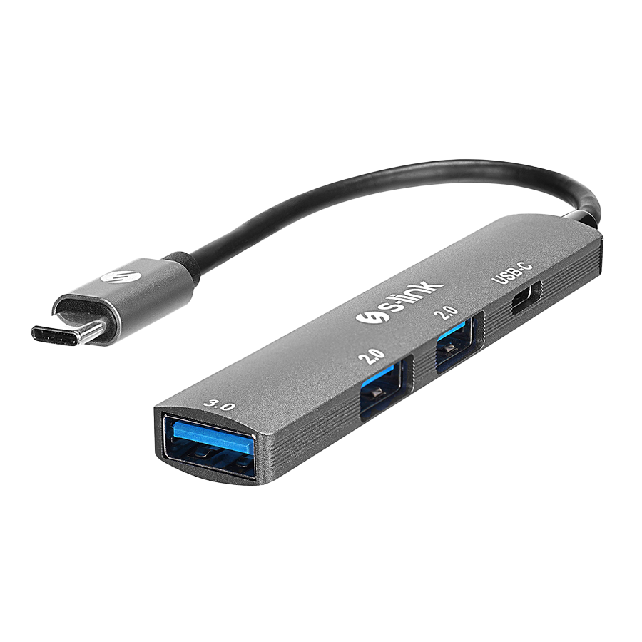 USB HUB S-link SWV-USBC023 4 in 1 Gray Metal TypeC to 2*USB2.0 USB 3.0, PD Type C Adapter, 39871 - Image 4