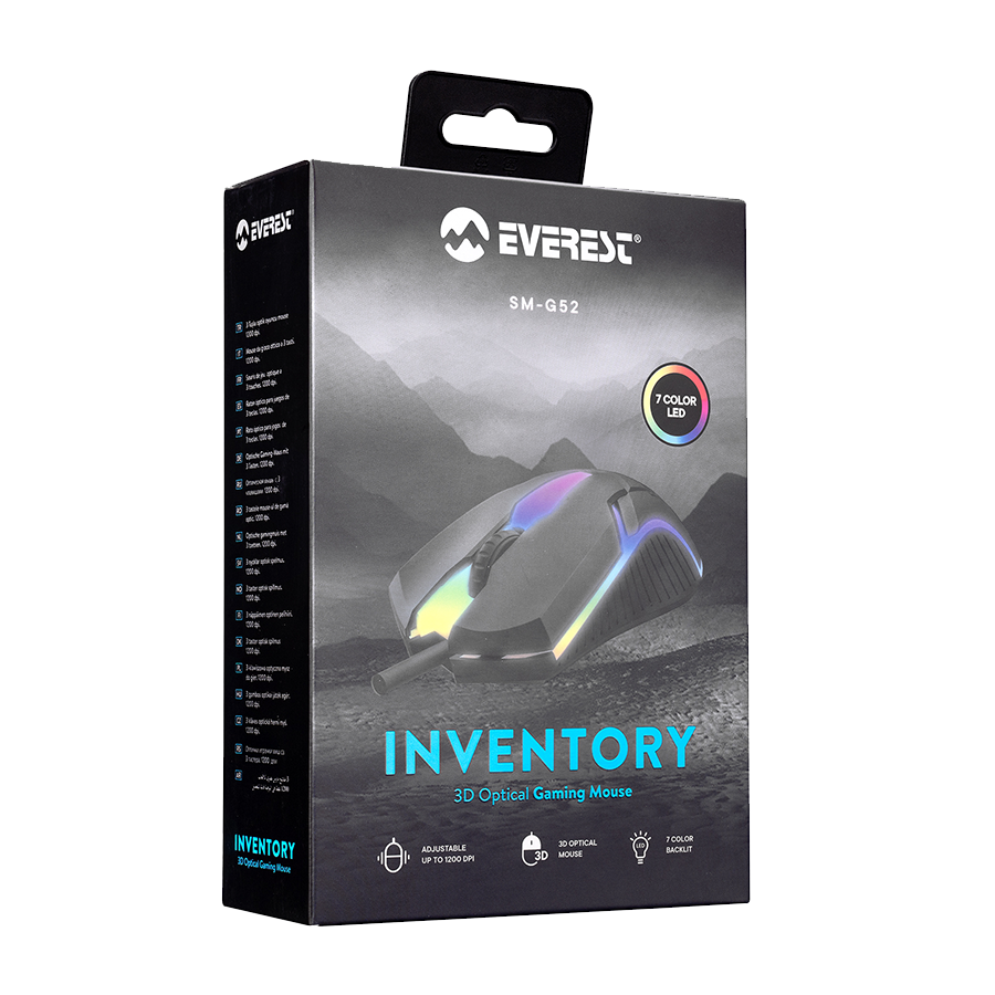 Miš Everest SM-G52 USB Black Lighting Gaming, 34664 - Image 14