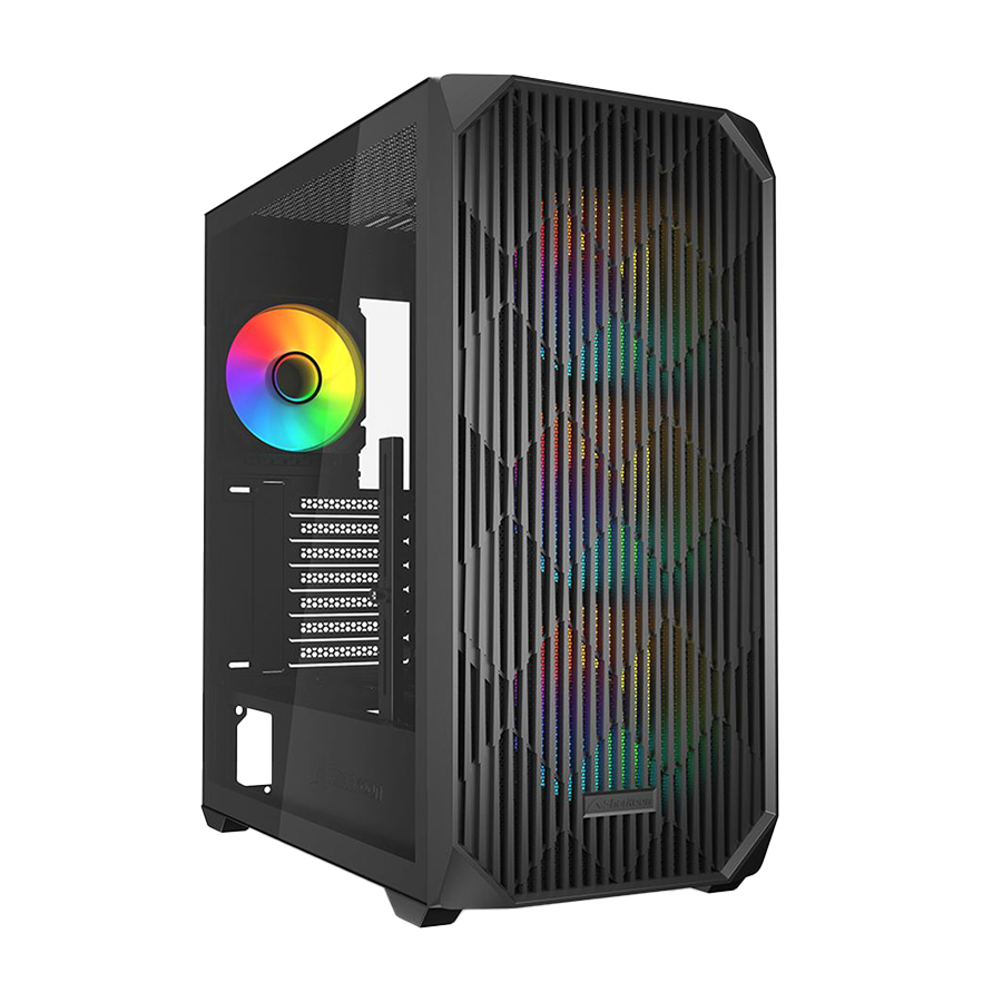 Kućište SHARKOON gaming, AK3 RGB Black ATX, ventilator 4x120mm - Image 9