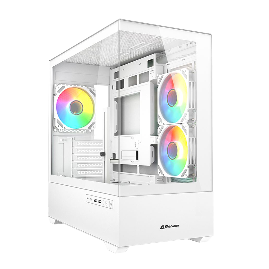 Kućište SHARKOON gaming, MK6 RGB White mATX, ventilator 3x120mm - Image 9