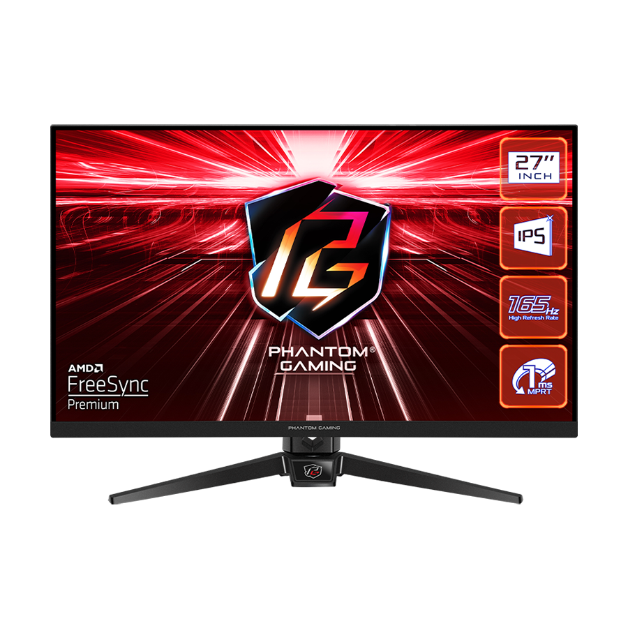 MONITOR ASROCK PG27FF1A 27" FLAT GAMING, FHD, 165Hz, 1ms, 2xHDMI, 2xDP, Speaker,Swivel,Tilt - Image 6