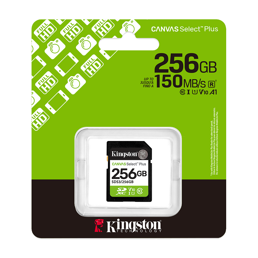 SD card Kingston 256 GB SDS3/256GB Class10 Canvas Select Plus SD adapter, 100MBs Read,Class 10 UHS-I - Image 6