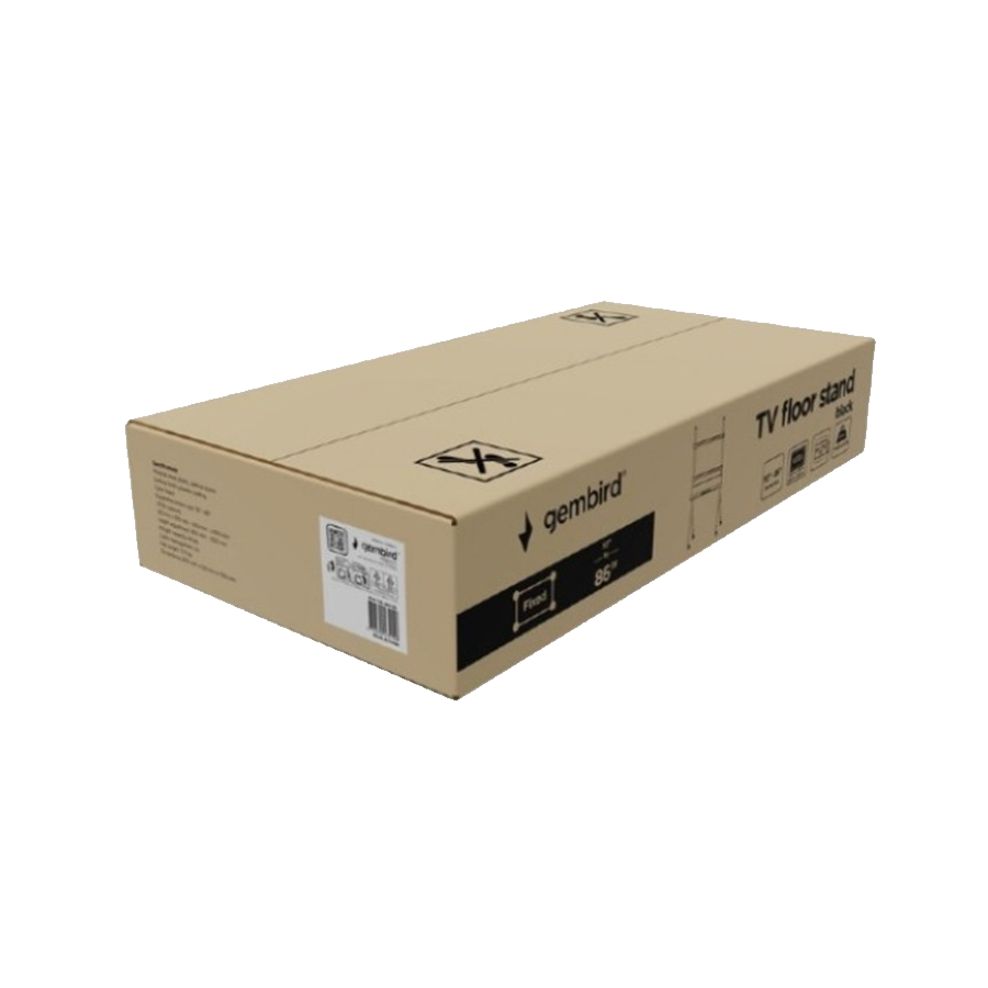 Nosač za TV na stalku sa točkovima GEMBIRD TVS-86F-02, 55" - 86", black - Image 8