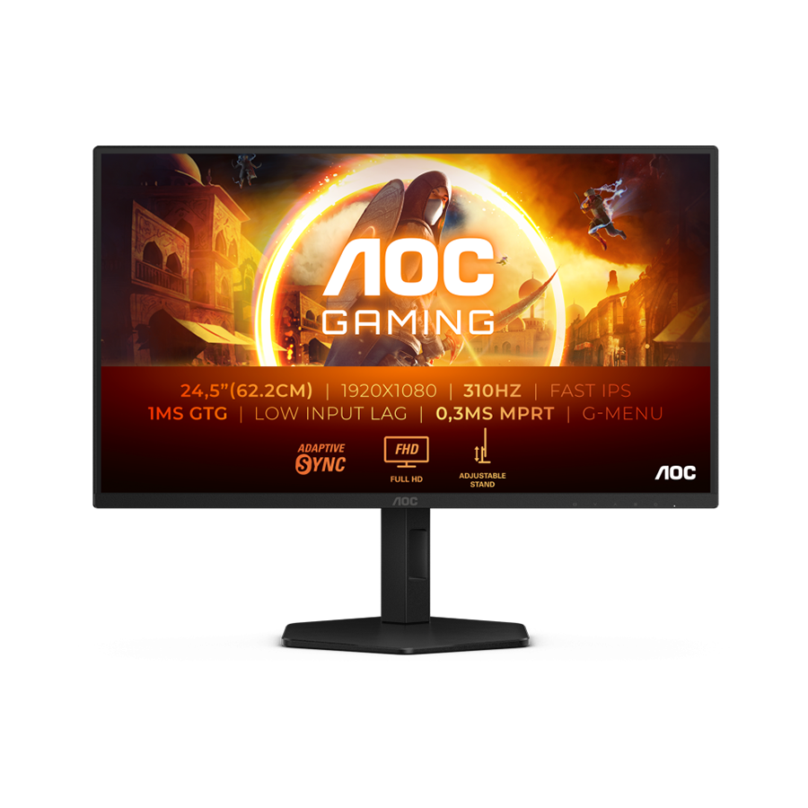 Monitor AOC Gaming 25G4SXU 24.5" Fast IPS, 1920x1080, 310Hz (OC), 0.3ms MPRT (1ms GtG), 400cd/m2, 1000:1, Adaptive Sync, G-Sync Compatible, HDR400 - Image 8