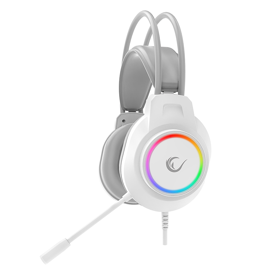 Slušalice sa mikrofonom gaming RAMPAGE RM-K55 Kipchak White RGB Led 7.1 Gaming Headset with Microphone, 42658 - Image 7