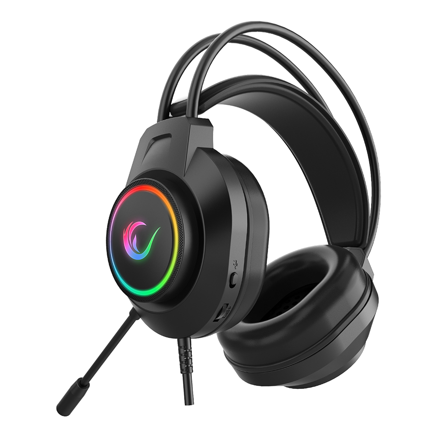 Slušalice sa mikrofonom gaming RAMPAGE RM-K55 Kipchak Black RGB Led 7.1 Gaming Headset with Microphone, 42659 - Image 8