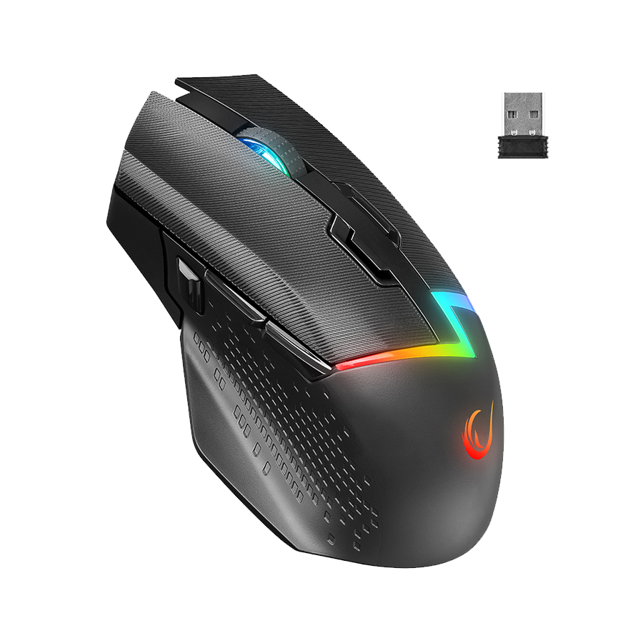 Miš gaming RAMPAGE DROP M3 V2 24000 DPI 3311 Sensor Black RGB Rechargeable Wireless 80 Million Huano Switch Gaming Mouse, 42561 - Image 9