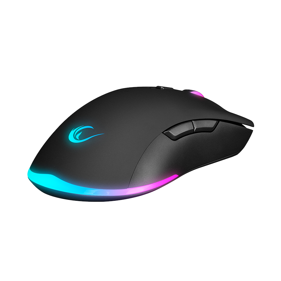 Tastatura + miš gaming RAMPAGE KM-RX7 FORTUNA V2 Rainbow Backlit USB Black Gaming Combo US Layout English Gaming Keyboard 12800 dpi Mouse, 42577 - Image 15