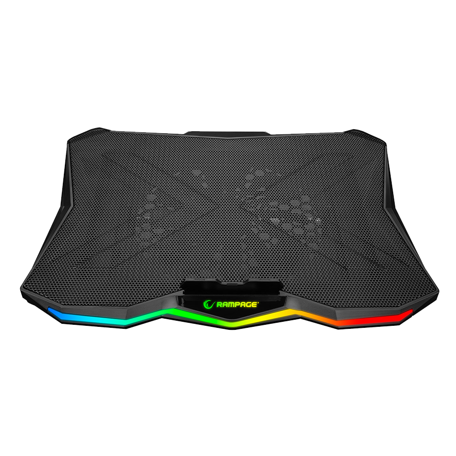 Postolje za notebook gaming Rampage AD-RC8 SHOWY Black 180mm Fan 15-17" RGB Light Notebook Cooling Stand, 33450 - Image 10