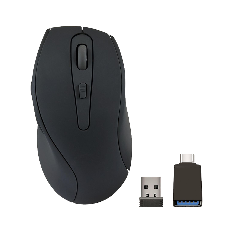 Miš SPEEDLINK AXON Silent & Antibacterial Rechargeable Mouse - Wireless, USB-A/-C, rubber-black, SL-630004-RRBK - Image 4