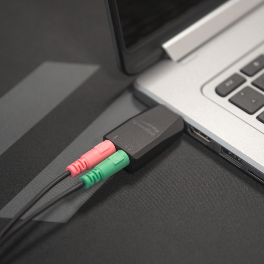 Zvučna kartica SPEEDLINK VIGO USB-C Sound Card, black, SL-880501-BK - Image 8