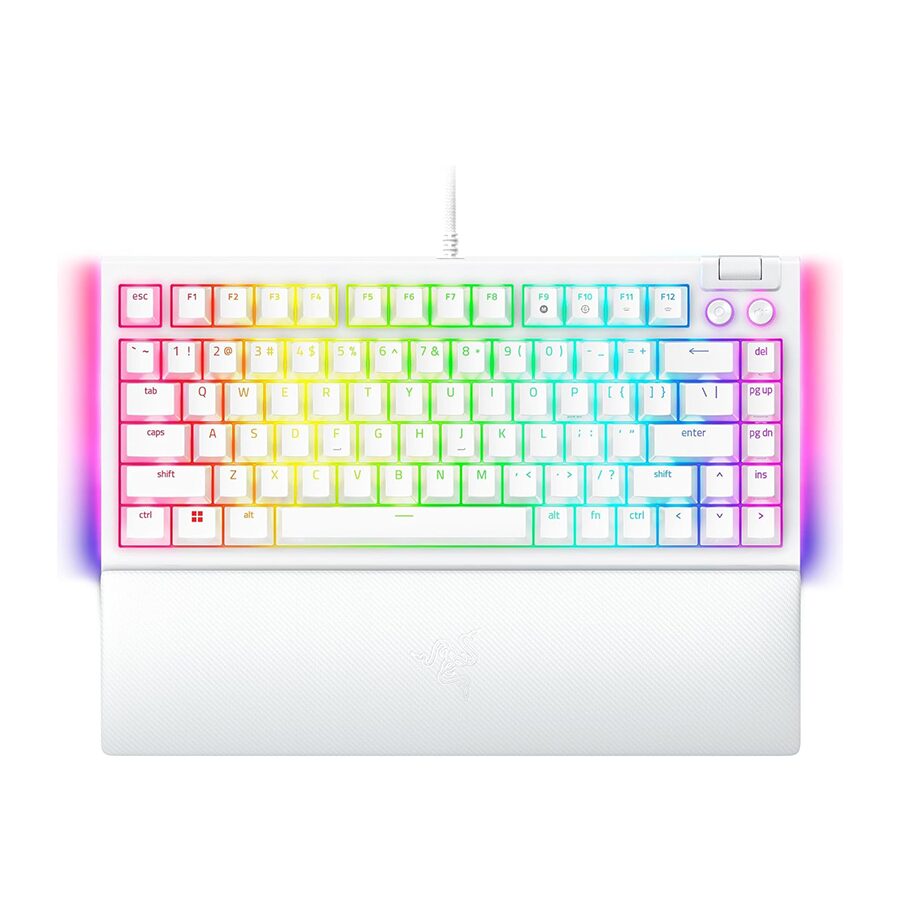 Tastatura Razer BlackWidow V4 75% - Hot-swappable Mechanical Gaming Keyboard - White Edition - US Layout – World Packaging RZ03-05001700-R3M1 - Image 3