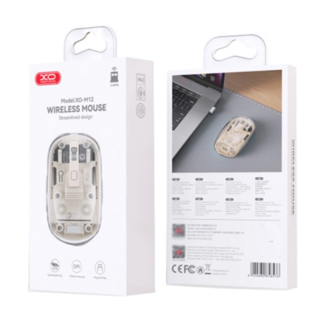 XO Wireless Miš M12 Transparent - Image 3