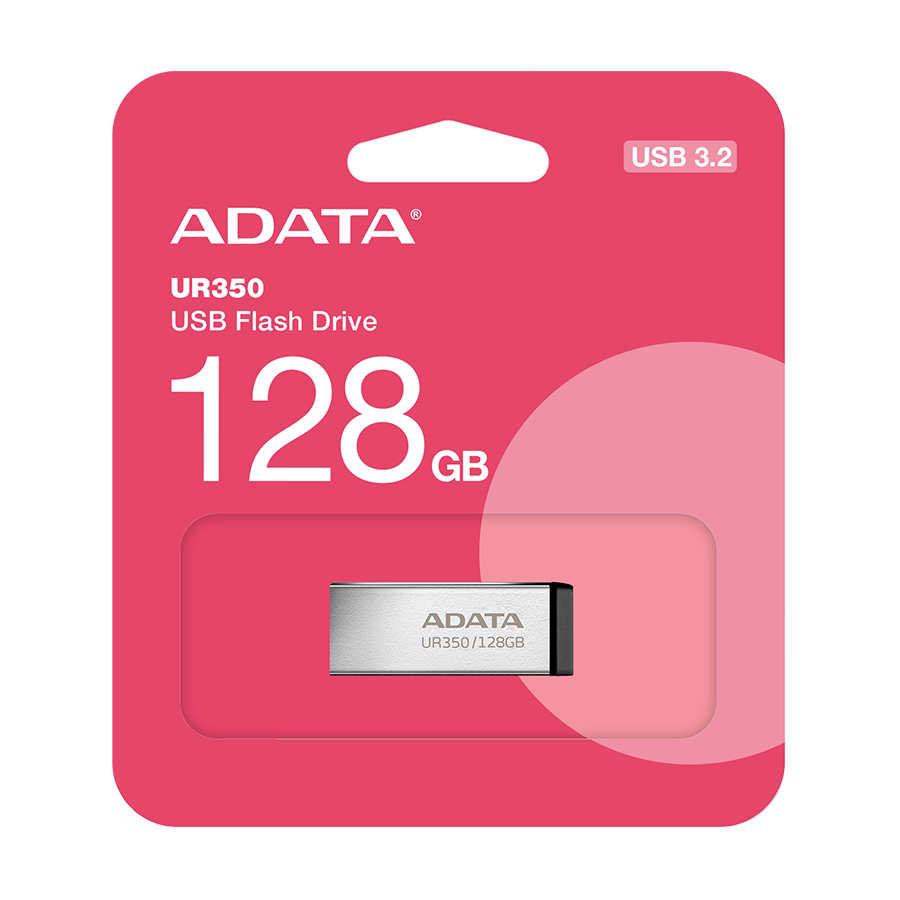 USB Memory stick Adata UFD 128GB, USB 3.2, Up to 100MB/s3 UR350-128G-RSR/BK 2 Crni Metal Style - Image 3