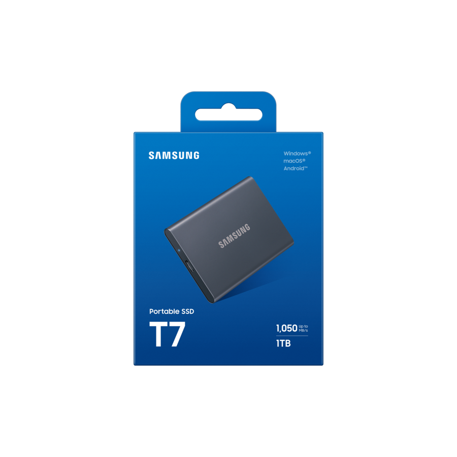 EXT.SSD SAMSUNG Portable T7 1TB USB 3.2 Gen 2 Sequential Read/Write : Up to 1,050MB/sec /Up to 1,000 MB/sec/siva/MU-PC1T0T/WW - Image 4