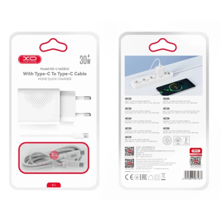 XO L162 30W Type-C Fast Charger + Type-C cable - Image 3