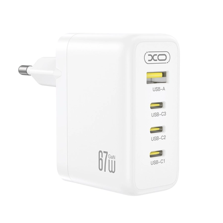 XO Charger CE39 3x USB-C + USB-A 67W Fast Charger