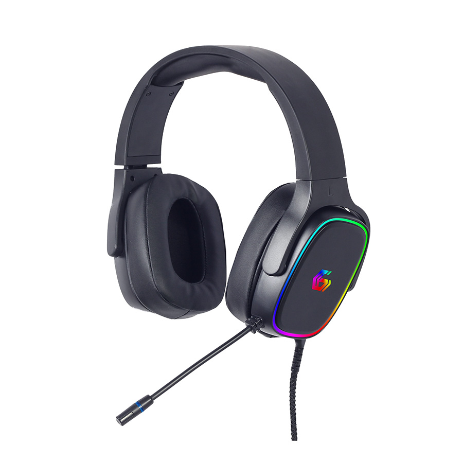 Slušalice sa mikrofonom GEMBIRD gaming, 7.1 Surround Headset with RGB backlight, 2 pcs x 3.5 mm plug (input + mic), USB-LEDt power, GHS-SANPO-S300