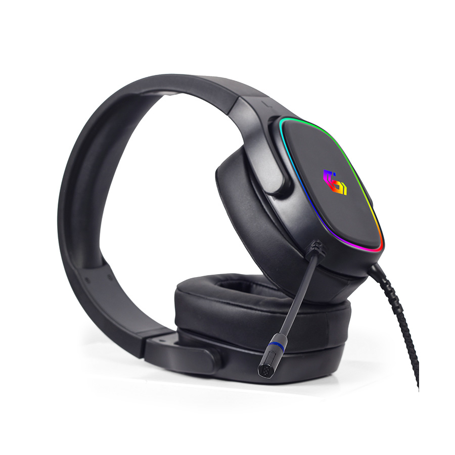 Slušalice sa mikrofonom GEMBIRD gaming, 7.1 Surround Headset with RGB backlight, 2 pcs x 3.5 mm plug (input + mic), USB-LEDt power, GHS-SANPO-S300 - Image 2