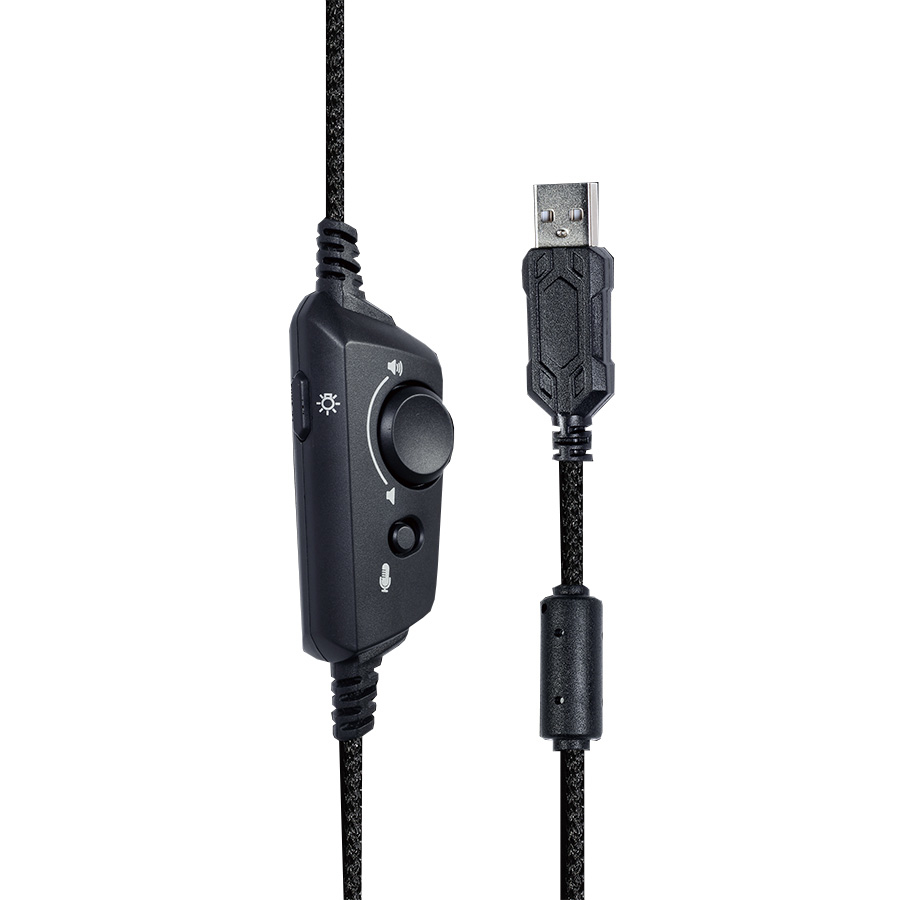 Slušalice sa mikrofonom GEMBIRD gaming, 7.1 Surround Headset with RGB backlight, 2 pcs x 3.5 mm plug (input + mic), USB-LEDt power, GHS-SANPO-S300 - Image 5