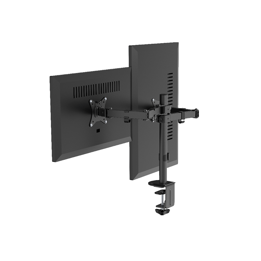 NOSAČ ZA DVA MONITORA GEMBIRD MA-D2-03, montaža na stol, tilt, swivel), 17”-32”, up to 9 kg - Image 2