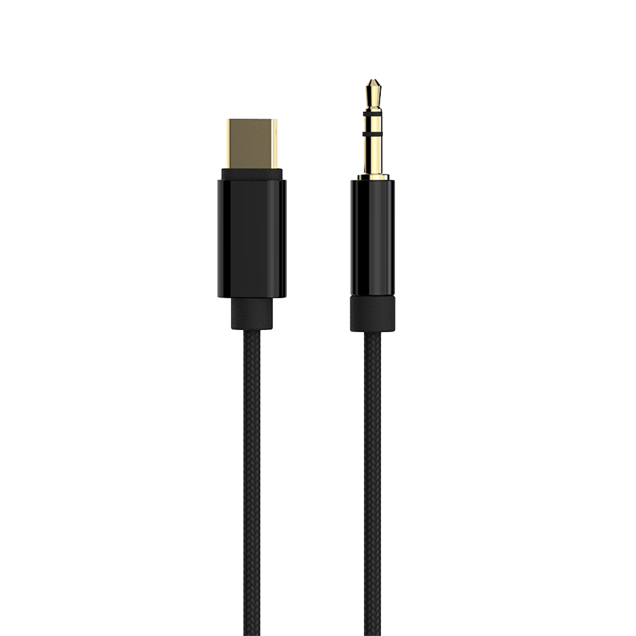 Audio kabl GEMBIRD USB type-C to stereo 3.5 mm AUX cable, 1.5 m, black, CCA-CM3.5M-1.5M