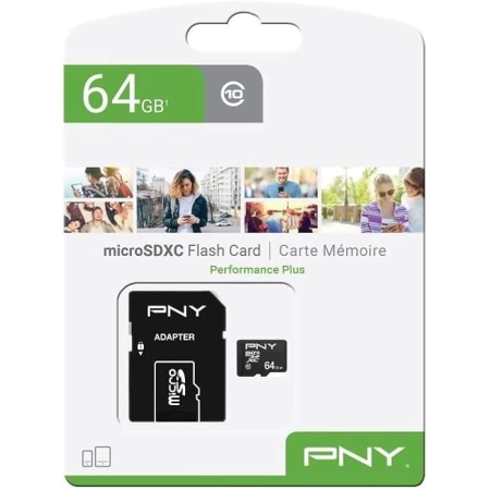 PNY MicroSD Performance Plus Memory Card 64GB A1 Class10 - Image 2