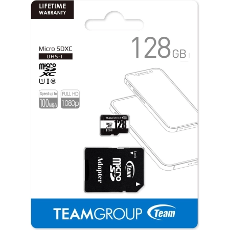 Team MicroSD UHS-I U1 C10 Memory Card 128GB - Image 2