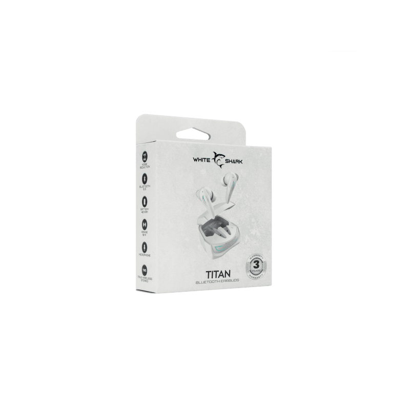 White Shark EARBUDS Slušalice + mikrofon Bluetooth GEB-TWS96 TITAN Bijele ANC - Image 2