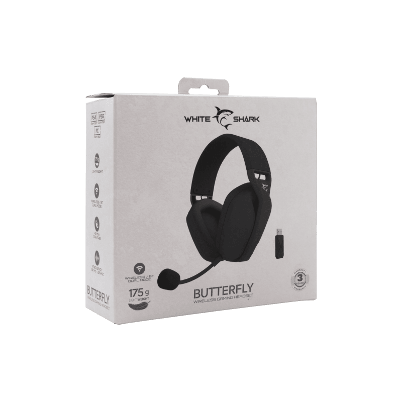 White Shark SLUŠALICE WGH-2442 BUTTERFLY Crne - Wireless - Image 8