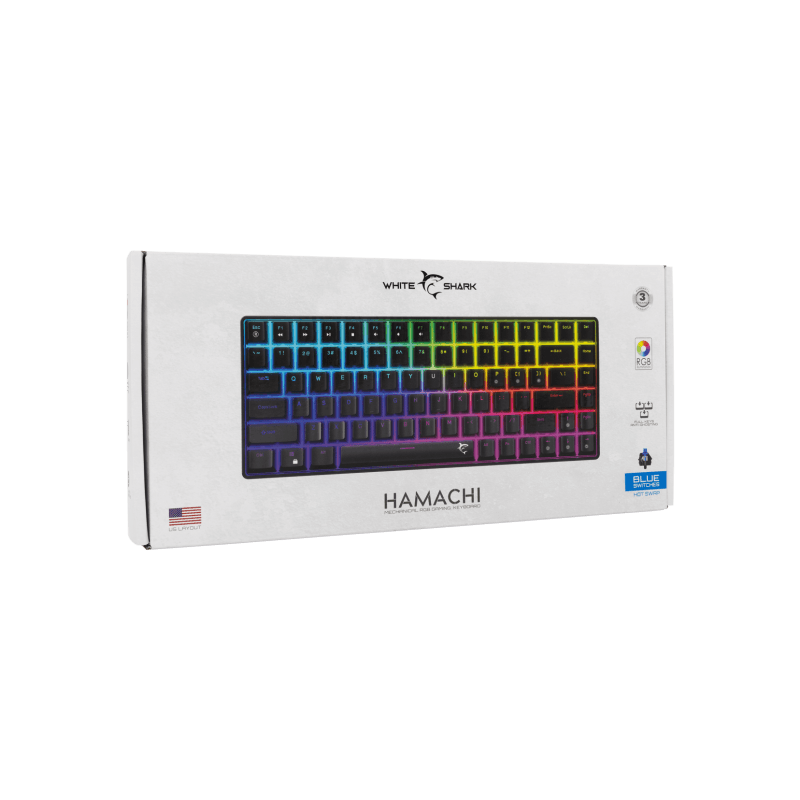 White Shark Tastatura GK-005121 HAMACHI Mehanicka RGB / US - BLUE SW. - Image 7