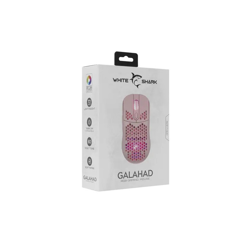 WHITE SHARK MIŠ GM-5007 GALAHAD / 6.400 DPI - PINK - Image 7