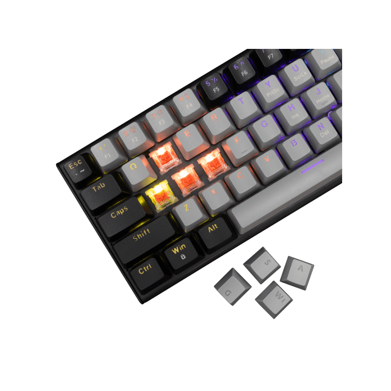 White Shark Tastatura GK-002711V2 WAKIZASHI-2 / Sivo-Crna US-RED - Image 3