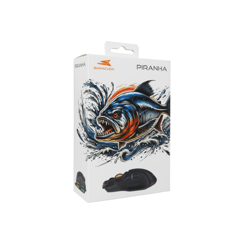 Baracuda MIŠ BGM-071 PIRANHA CRNI / 7200 dpi - Image 2
