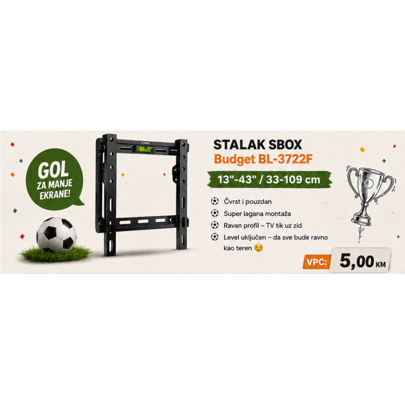 SBOX STALAK Budget BL-3722F (13-43"/45kg/200x200) - Image 2