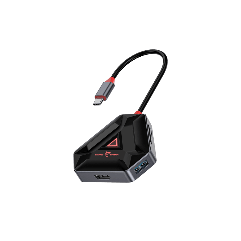 White Shark USB-C HUB HEXAGON 6 u 1