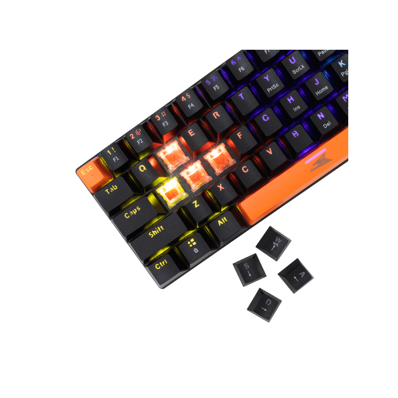 Baracuda TASTATURA BGK-03111 DOLPHIN Crna - Mehanicka US-RED SW. - Image 4