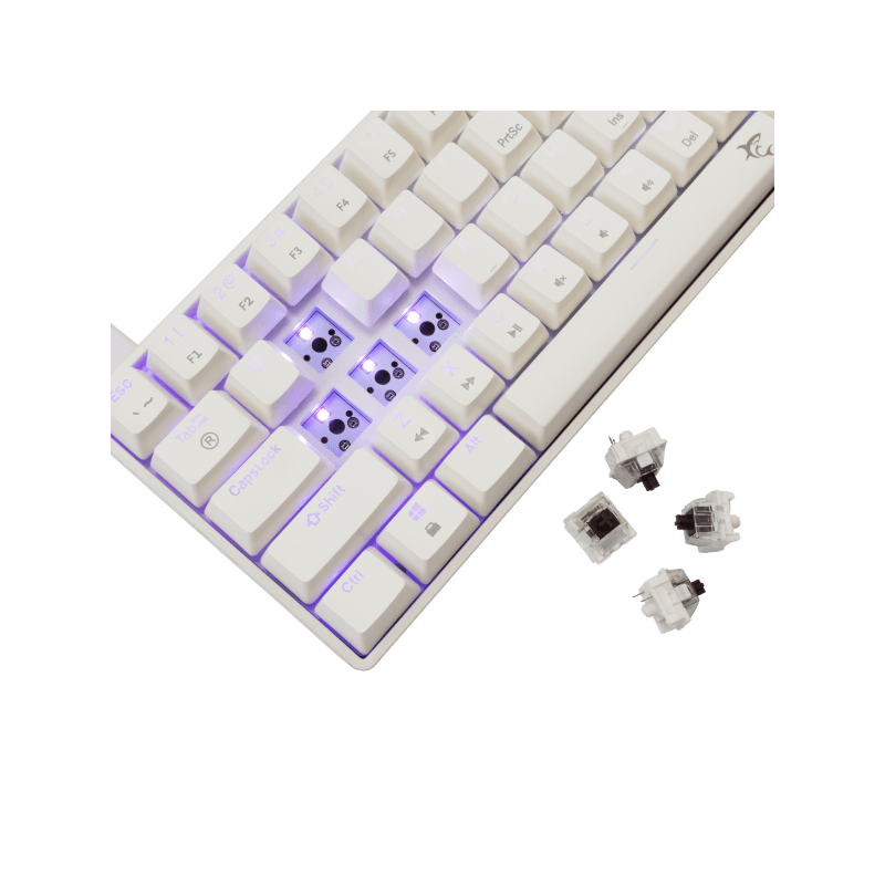 White Shark TASTATURA GK-004232 SHINOBI-2 Bijela- Mehanicka HR BROWN SW. - Image 4