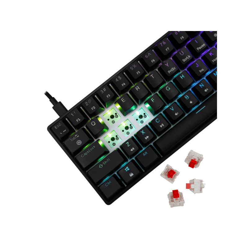 White Shark TASTATURA GK-004112 SHINOBI-2 Crna/HR-RED SW. - Image 4