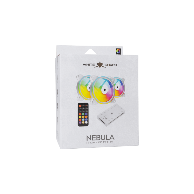 White Shark FAN GCF-S028-005 NEBULA-2 BIJELI ARGB KIT - Image 7